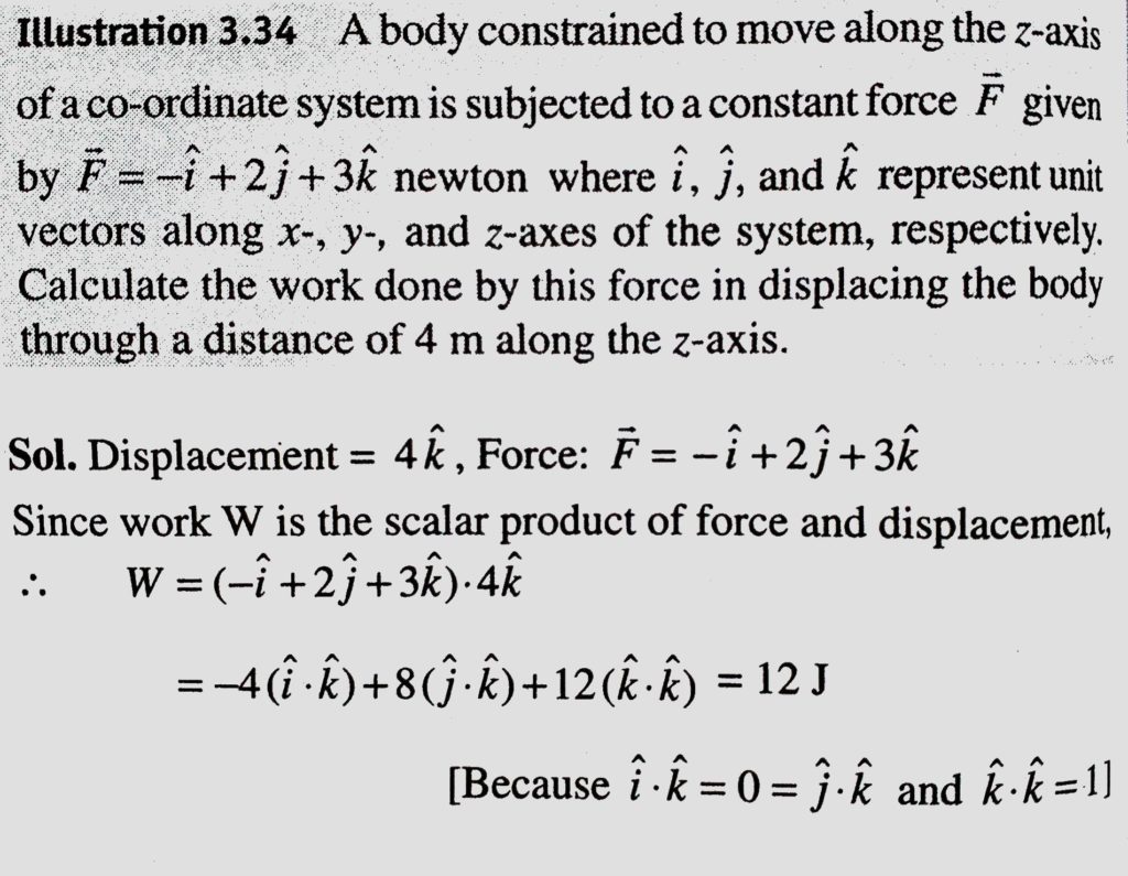 A Body Constrained To Move Along The Z Axis Of A Coordinate System Is Subject To A Constant Force F Given By F I 2 J