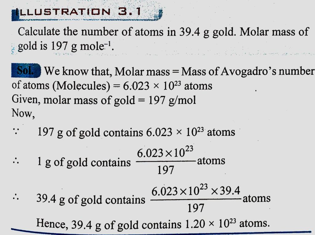 Calculate The Number Of Atoms In 39 4 G Gold Molar Mass Of Gold Is 197 G Mole 1 Sahay Lms