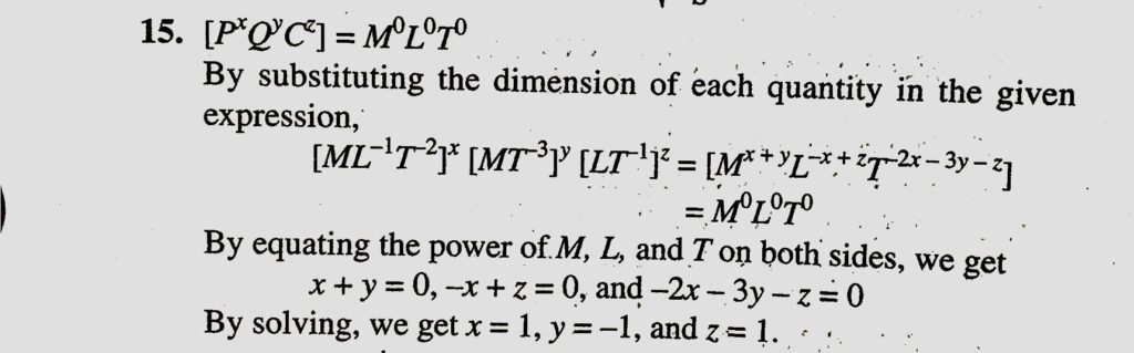 If P Represents Radiation Pressure C Represents The Speed Of Light And Q Represents Radiation Energy Stinking A Unit Area Per Second Then Non Zero Integers X Y And Z Such That P X