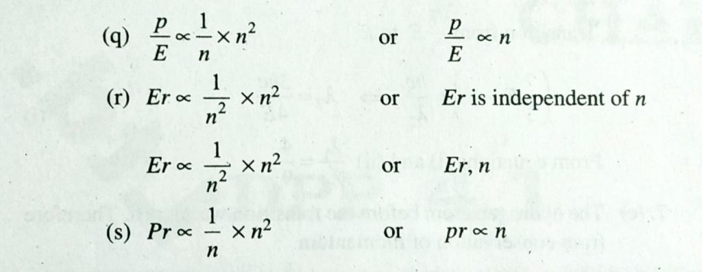 The Energy The Magnitude Of Linear Momentum Magnitude Of Angular Momentum And Orbital Radius Of An Electron In A Hydrogen Atom Corresponding To The Quantum Number N Are E P L And