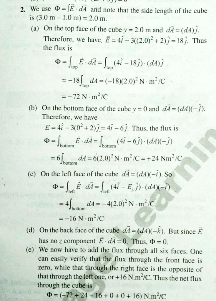 An Electric Field Given By E 4 0i 3 0 Y 2 2 0 J Pierces A Gaussian Cube Of Edgr Length 2 M And Positioned As Shown In The Figure The Magnitude