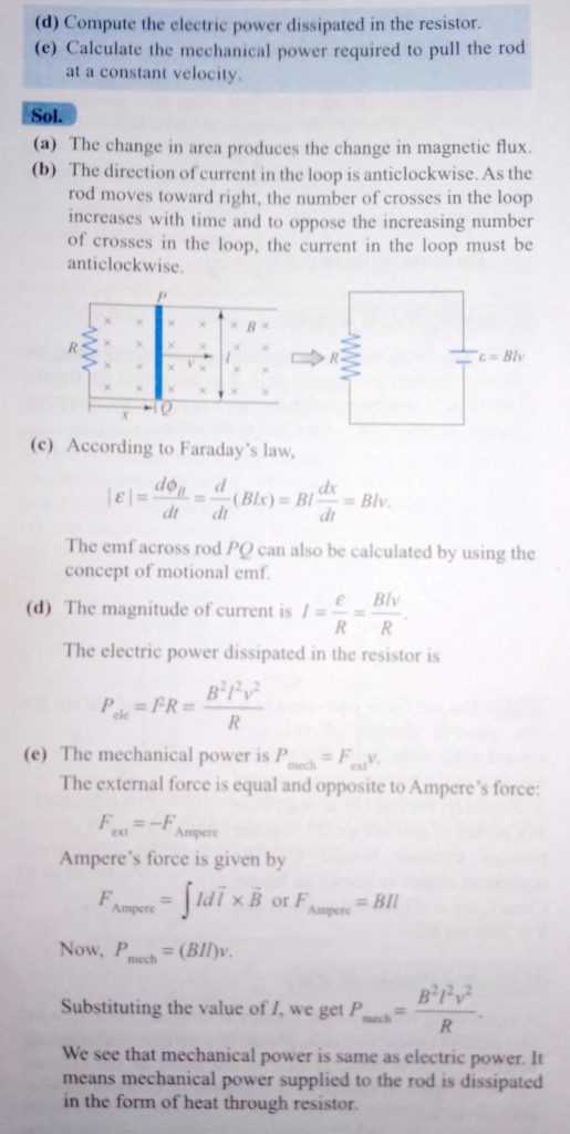 A Conducting Rod Of Length L Slides At Constant Velocity V On Two Parallel Conducting Rails Placed In A Uniform And Constant Magnetic Field B Perpendicular To The Plane Of The Rails