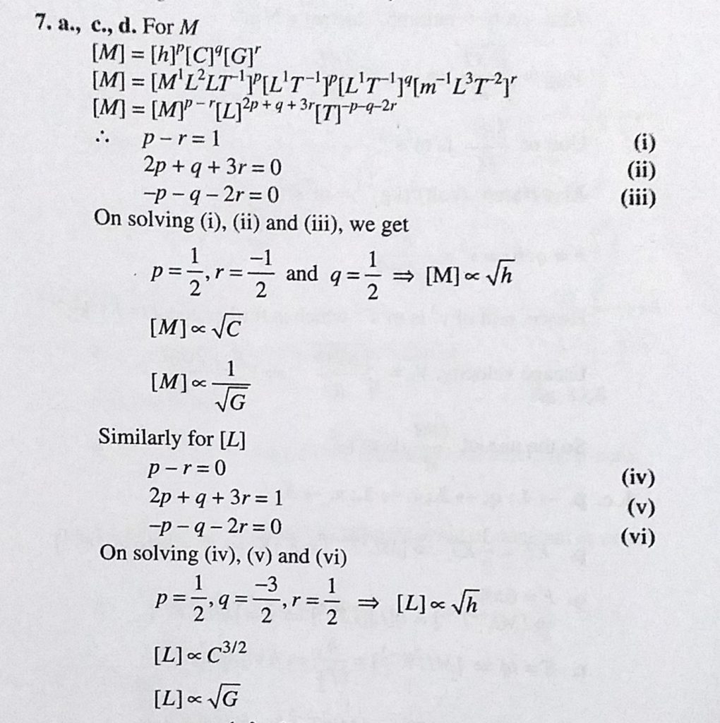 Planck S Constant H Speed Of Light C And Gravitational Constant G Are Use To Form A Unit Of Length L And A Unit Of Mass M Then The Correct Options Is