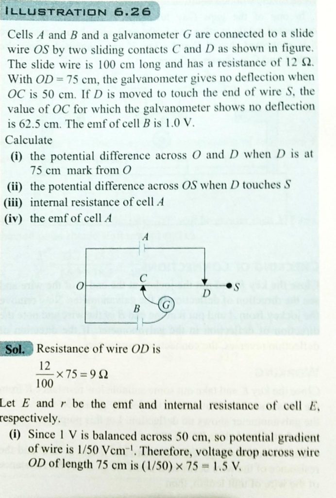 Cells A And B And A Galvanometer G Are Connected To A Side Wire Os By Two Sliding Contacts C And D As Shows In Fig 6 17 The Slide Wire Is 100cm