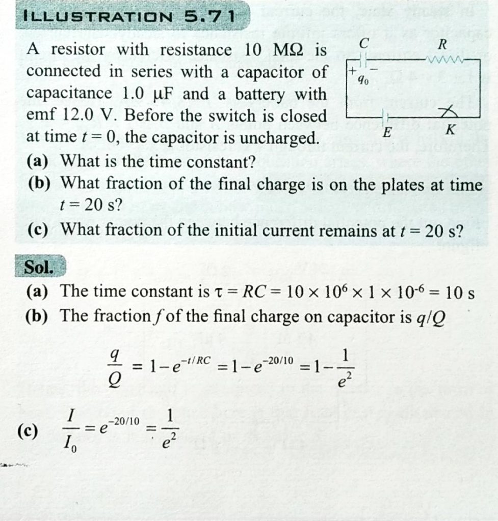 A Resistor With Resistance 10 Mw Is Connected In Series With A Capacitor Of Capacitance 1 0mf And A Battery With Emf 12 0 V Before The Switch Is Closed At Time T 0