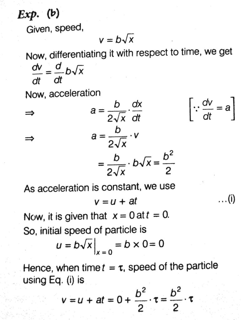 A Particle Is Moving With Speed V B Root X Along Positive X Axis Calculate The Speed Of The Particle At Time T T Assume That The Particle Is At Origin