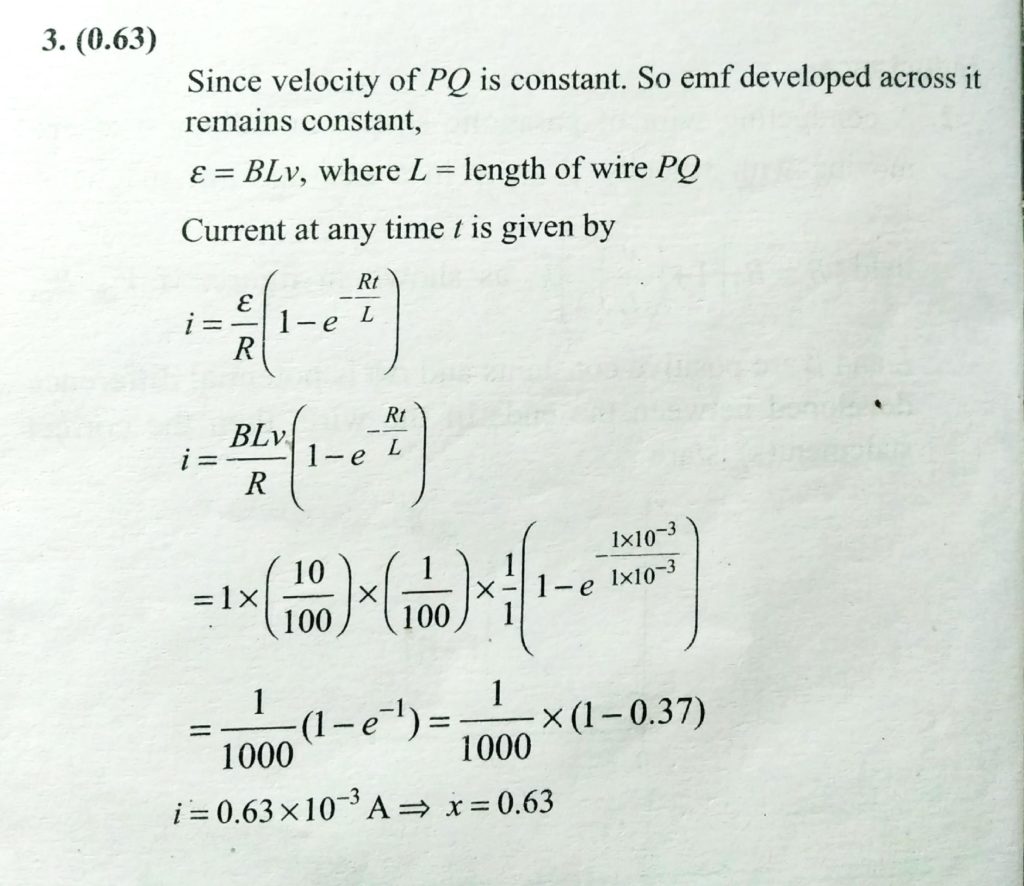 A 10 Cm Long Perfectly Conducting Wire Pq Is Moving With A Velocity 1 Cm S On A Pair Of Horizontal Rails Of Zero Resistance One Side Of The Rails Is Connected To