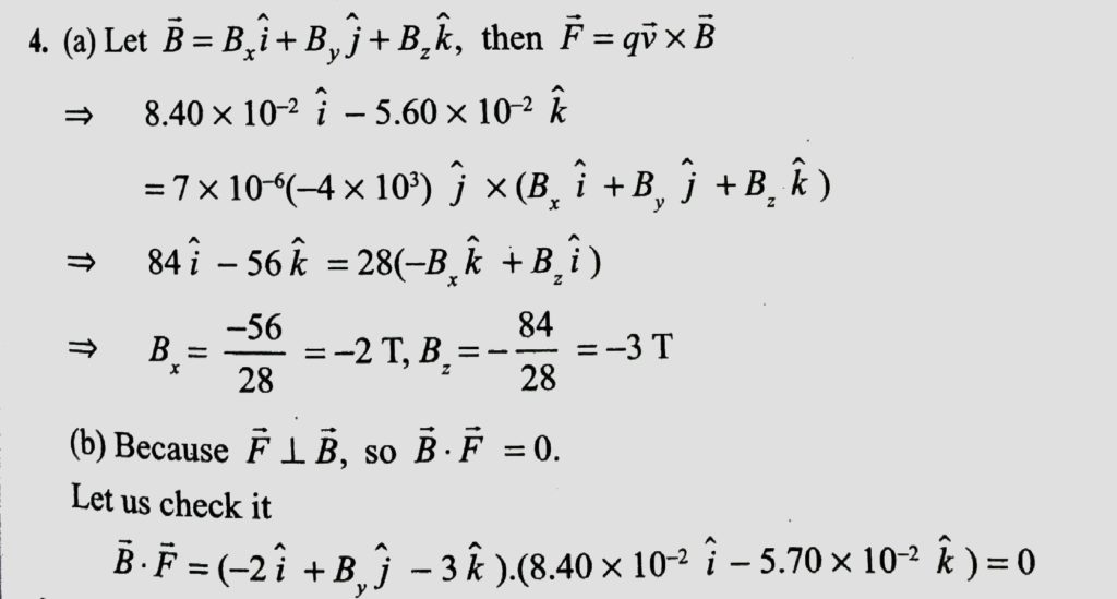 A Particle With Charge 7 00 Mc Is Moving With Velocity V 4 10 3 M S Jˆ The Magnetic Force On The Particle Is Measured To Be F 8 4 10 2 N Iˆ 5 60 10 2 N Kˆ