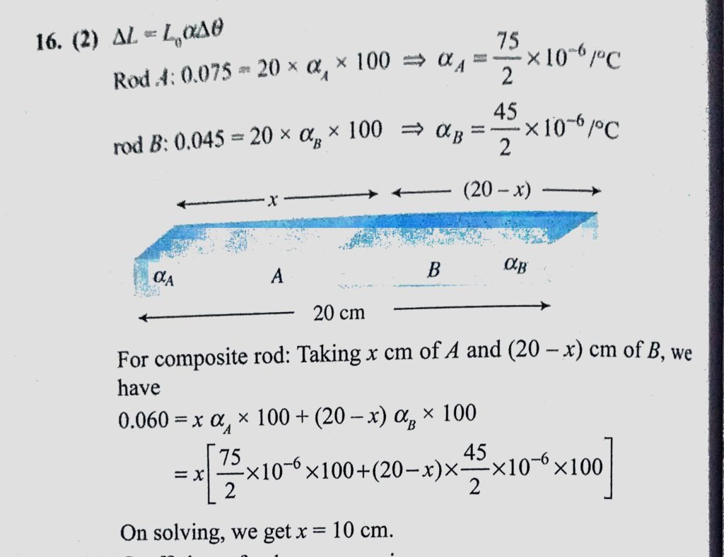 A Rod Of Length Cm Is Made Of Metal A It Expands By 0 075 Cm When Its Temperature Is Raised From 0 C To 100 C Another Rod Of A Different