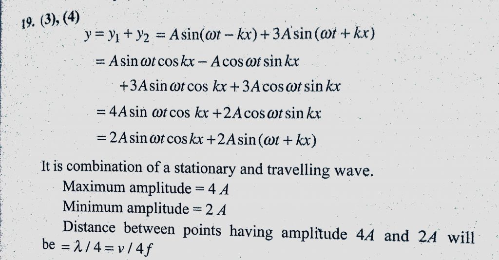 Two Waves Of Equal Frequency F And Velocity V Travel In Opposite Directions Along The Same Path The Waves Have Amplitudes A And 3a Then Sahay Lms