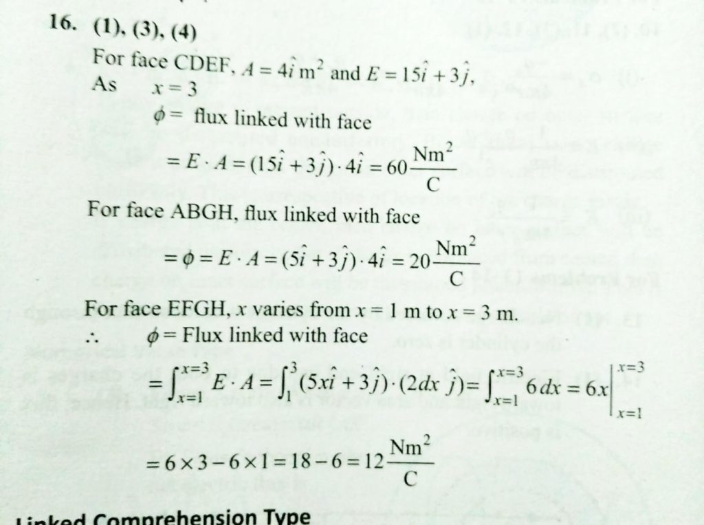 A Non Uniform Electric Field E 5 Xi 3 J N C Goes Through A Cube Of Side Length 2 M Oriented As Shown Then Sahay Lms