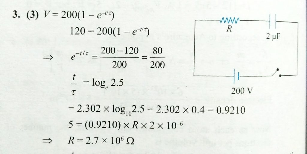 A Resistor R And 2 M F Capacitor In Series Is Connected Through A Switch To 0 V Direct Supply A Cross The Capacitor Is A Neon Bulb That Lights Up At 1 V