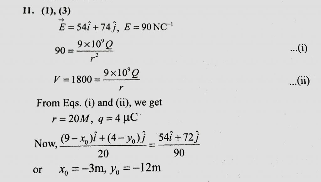 A Small Sphere Is Charged Uniformly And Placed At Some Point A X0 Y0 So That At Point B 9m 4 M Electric Field Styrength Is