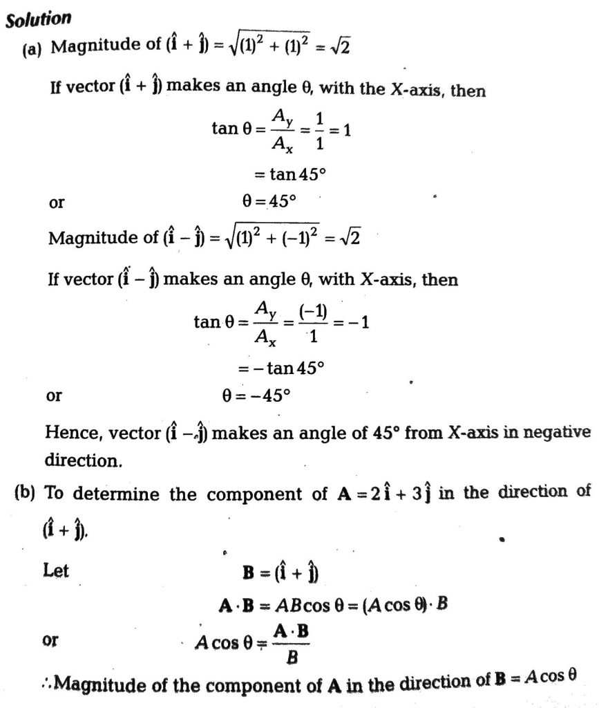 I And J Are Unit Vectors Along X And Y Axis Respectively What Is The Magnitude And Direction Of The Vectors I J And I J What Are The Components Of