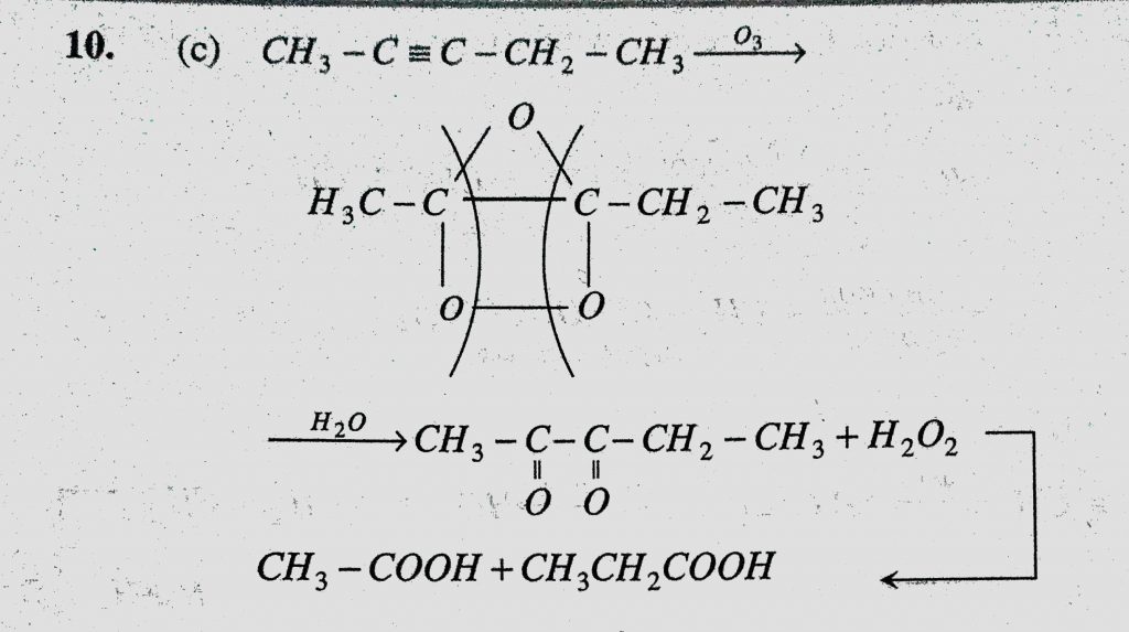 Products Of The Following Reaction Ch3c Cch2ch3 I O3 Ii Hydrolysis Are A Ch3cooh Co2 B Ch3cooh Hoocch2ch3 C Ch3cho Ch3ch2cho D Ch3cooh Ch3coch3 Sahay Lms