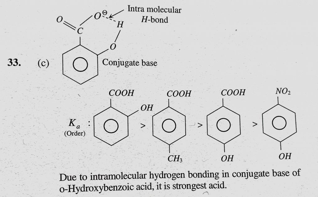 Among The Following Compounds The Most Acidic Is A P Nitrophenol B P Hydroxybenzoic Acid C O Hydroxybenzoic Acid D P Toluic Acid Sahay Lms